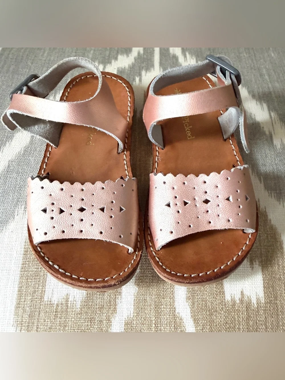 5💕 Freshly Picked Rose Gold Laguna Toddler Sandal Soft Leather Metallic Pink